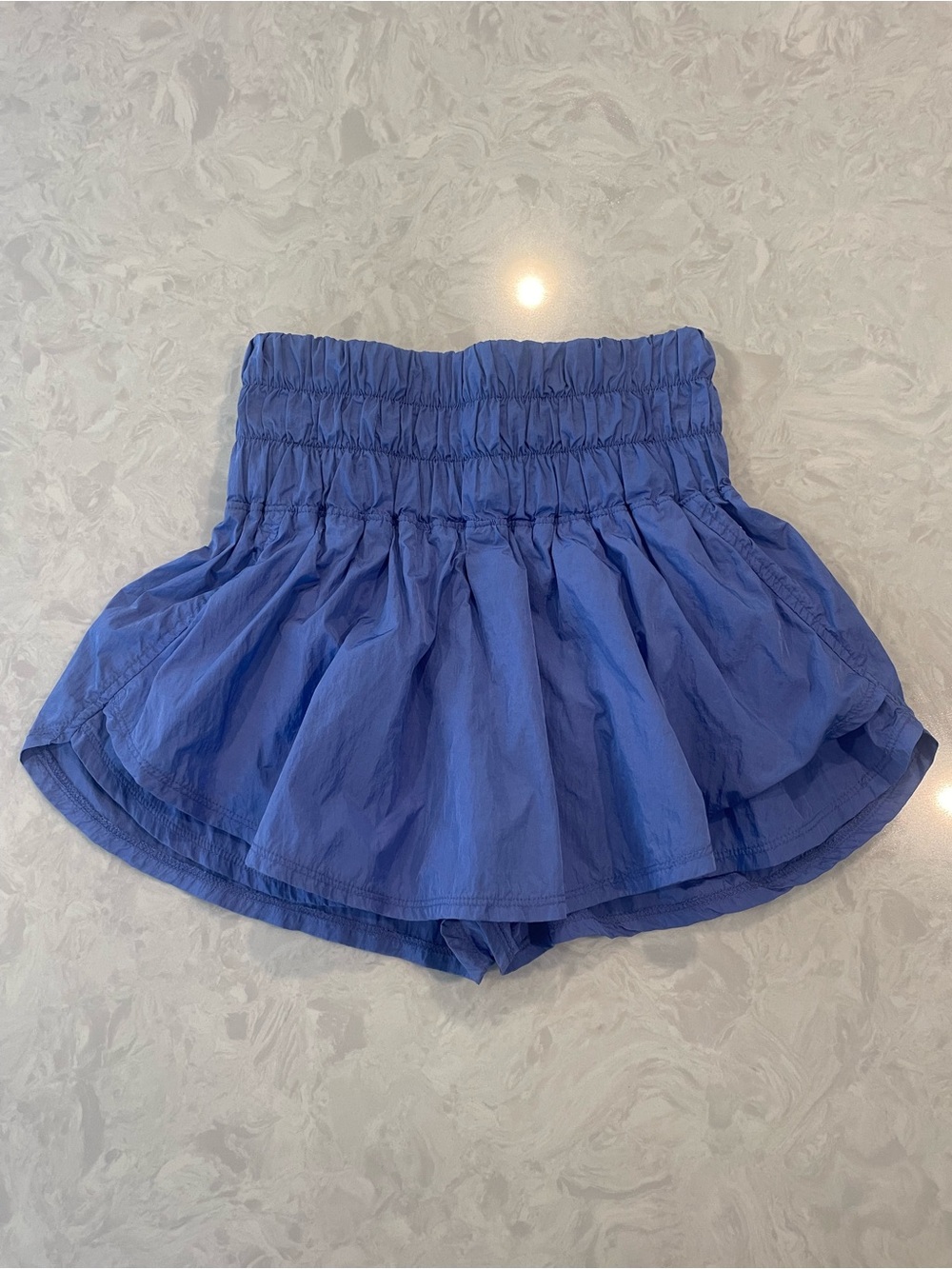 FREE PEOPLE Smocked Waist Blue Women Skort